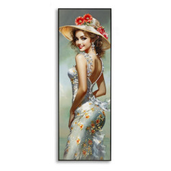 Toile laquée élégante B – Luxe et chic intemporel (52 x 4,5 x 152 cm)